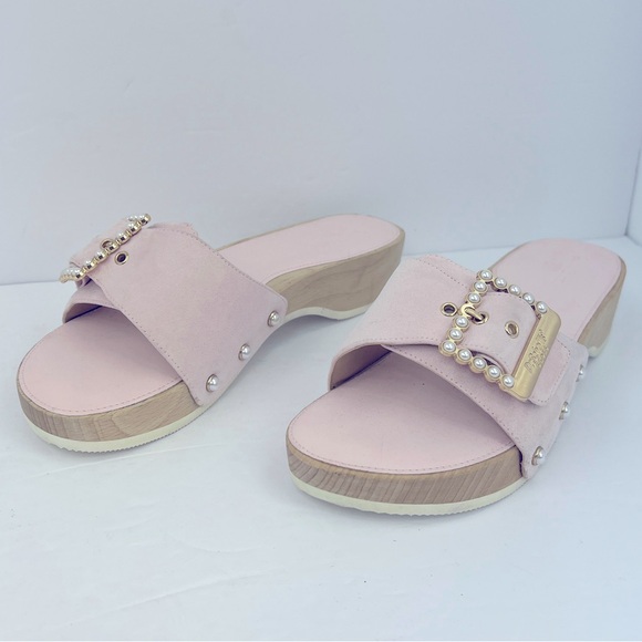 Dr SCHOLL’S ORIGINAL, WOMENS CLOG/SLIDE ON, WOODEN SOLE, SIZE 8, ADJT. TOP STRAP - Picture 4 of 16